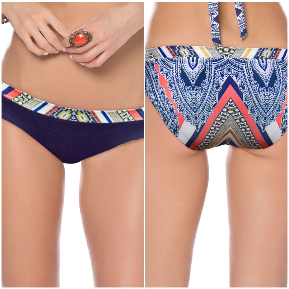 NWT Becca Reversible Print  Bikini Bottom